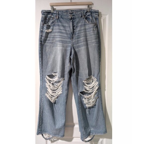 NEW AE | Stretch Curvy Super High-Waisted Baggy Straight Jean (20-Reg) - Picture 4 of 12